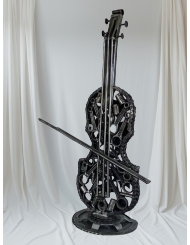 Œuvre d'Art Marocaine - Sculpture en Fer Forgé Violon